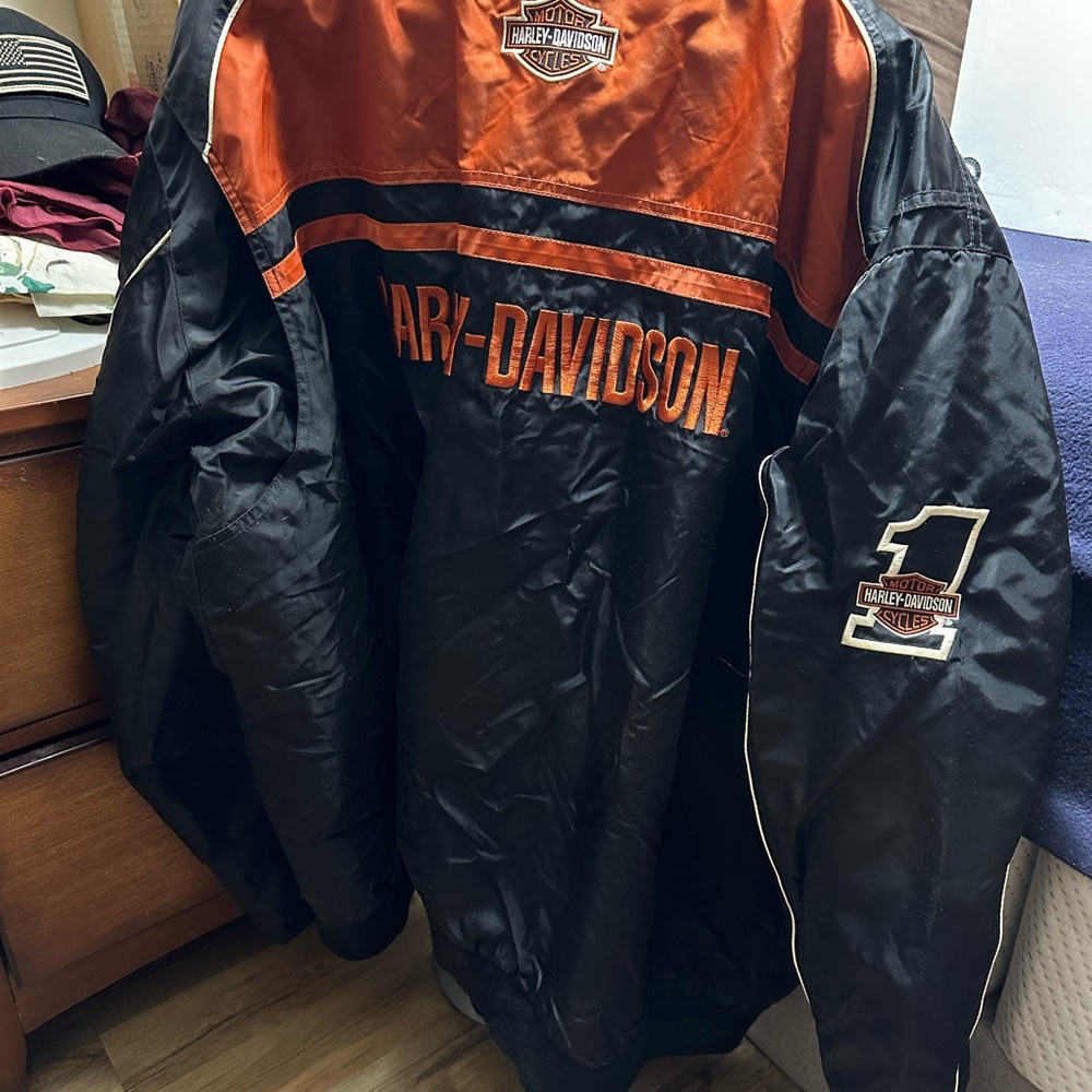 Harley Davidson nylon Bomber riding jacket - Picture 2 of 8